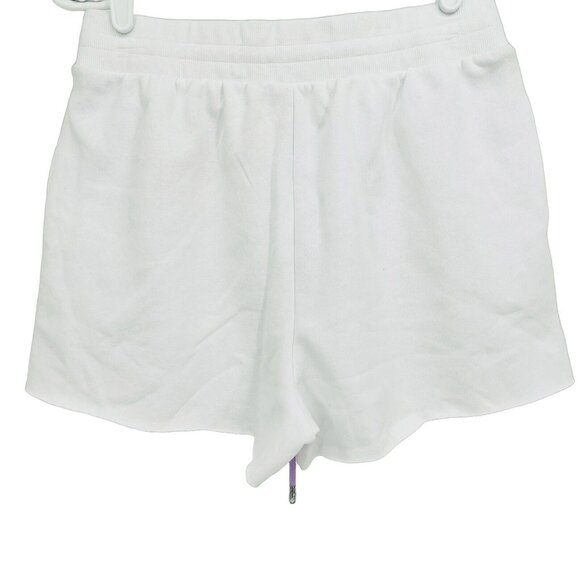NWOT True Religion Women's White Color Block Lounge Sweat Shorts Size Large - Picture 2 of 8